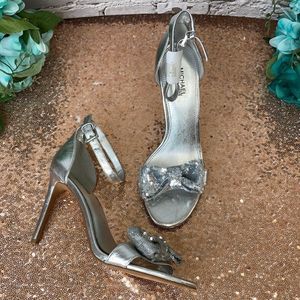 Michael Kors Metallic Leather Open-Toe Dress Sandals 7M